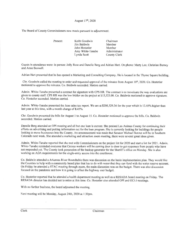 Otero County Commissioners meeting seconews.org