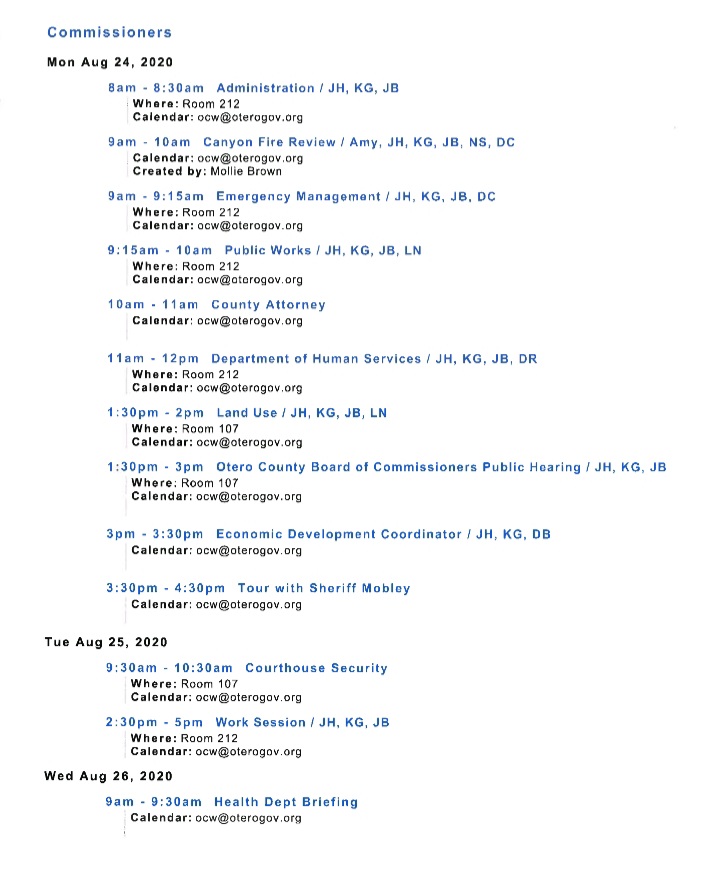 Otero County Commissioners meeting seconews.org