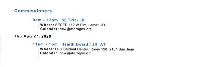 Otero County Commissioners meeting seconews.org