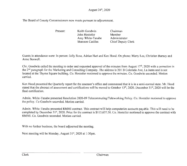 Otero County Commissioners seconews.org