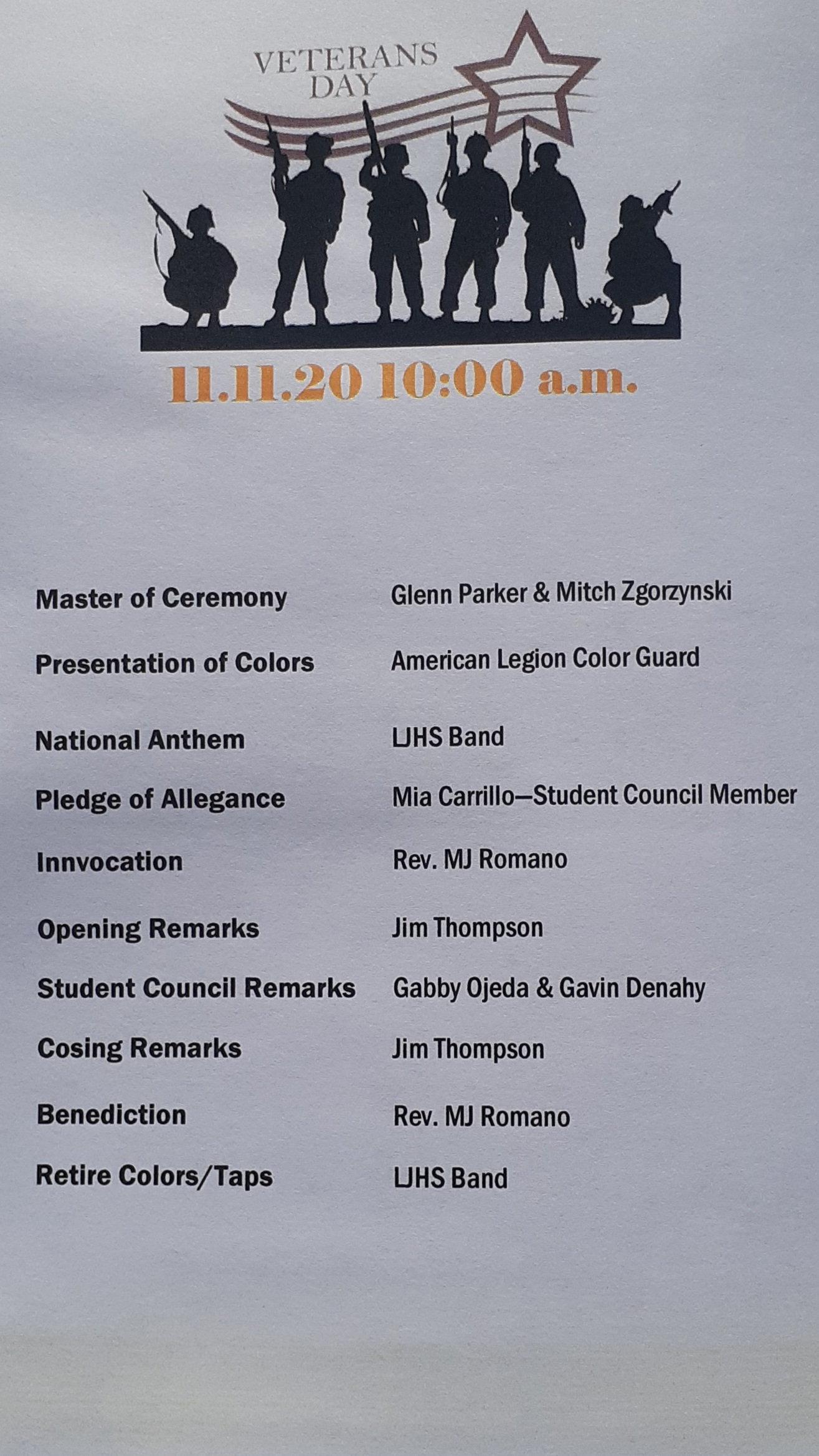 Veterans Day Flag Raising seconews.org