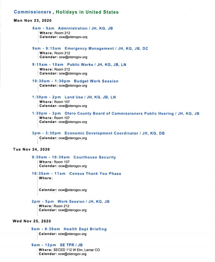 Otero County Commissioners Meeting seconews.org