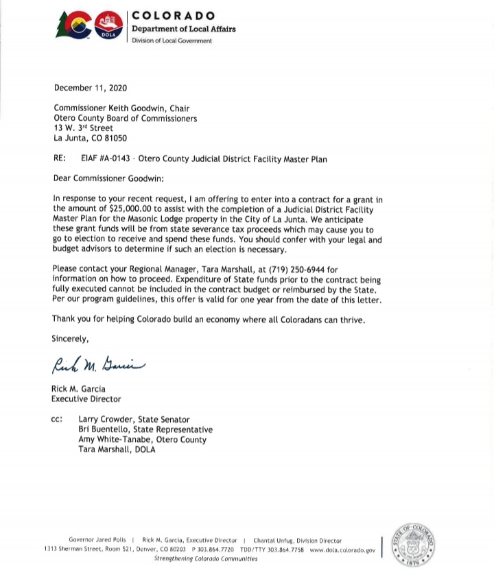 Otero County Commissioners Masonic Master Plan seconews.org 