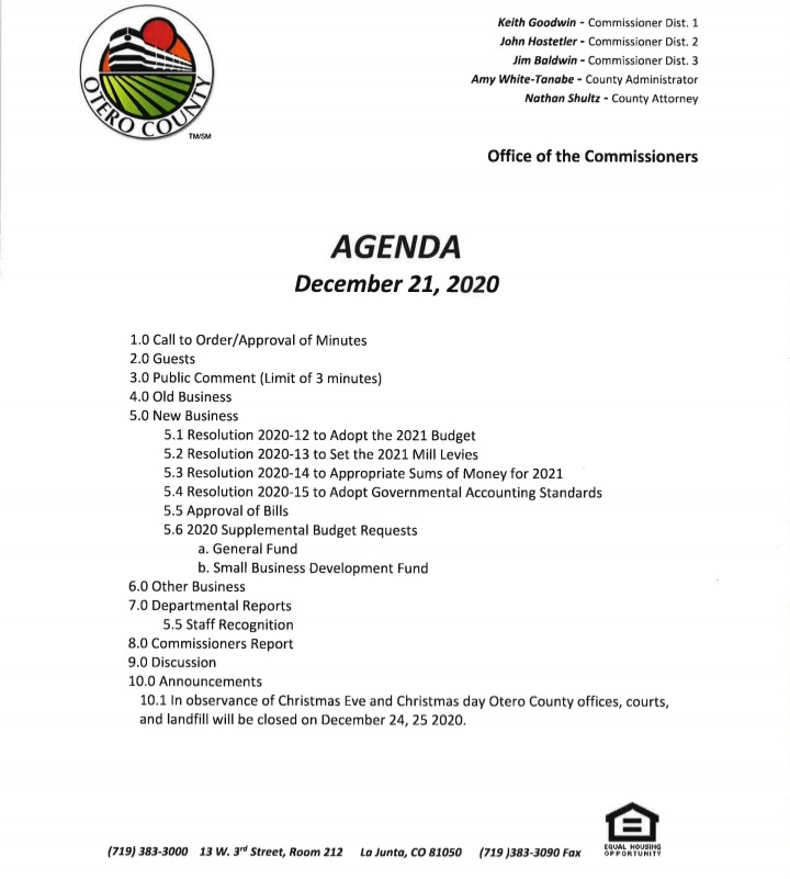 Otero County Commissioners Meeting seconews.org
