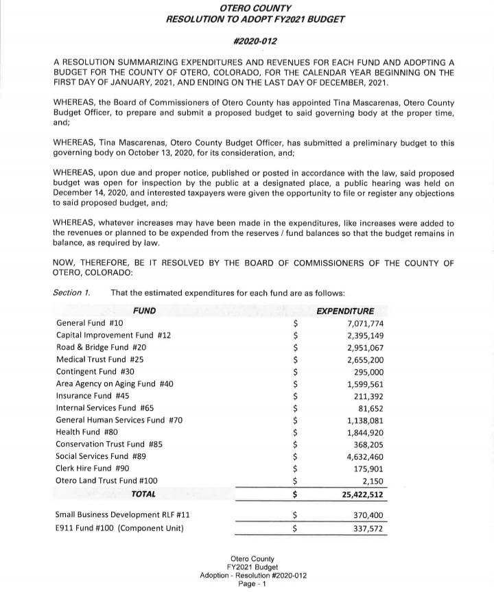 Otero County Commissioners Meeting seconews.org