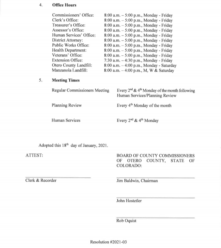 Otero County Commissioners seconews.org