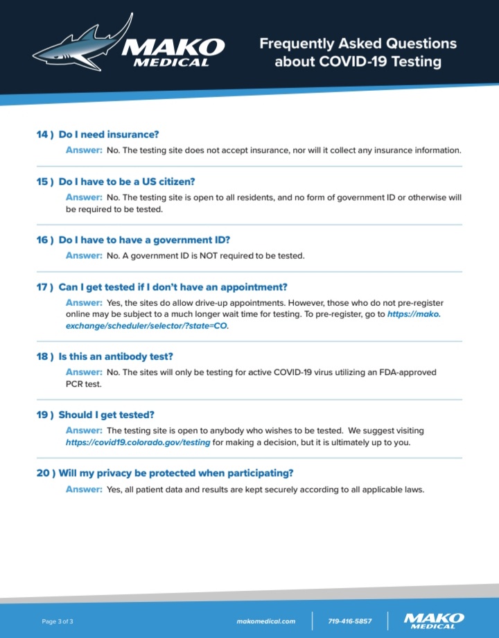 Otero/Crowley County Health Department Covid Testing seconews.org