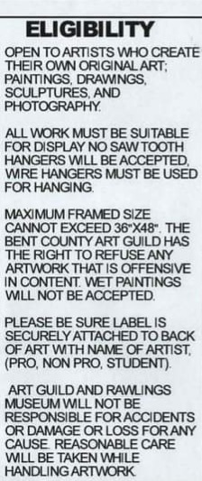 Bent County Art Guild Santa Fe Trail Day Art Show SECO News seconews.org