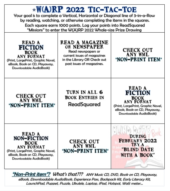 Woodruff Memorial Library 2022 Winter Adult Reading Program