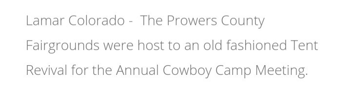 Cowboy Camp Tent Revival seconews.org
